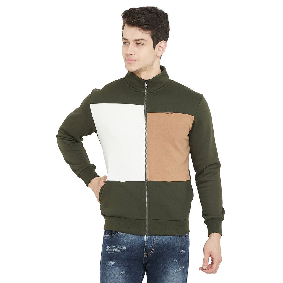 Camla Men Olive Color Sweatshirt