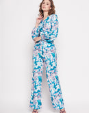 Camla Barcelona Green Printed  Smocked Co-Ord Set