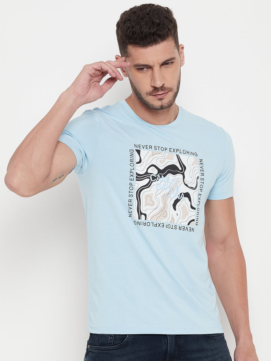 Camla Blue Men T- Shirt