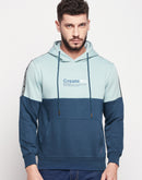 Camla Barcelona Colorblock Typography Print Green Sweatshirt For Men