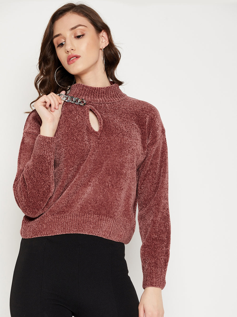 Camla Women Rust Sweater