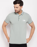 Camla Green Cotton  Polo Collar T Shirt