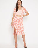 Camla Barcelona Peach Printed Co-Ord Set