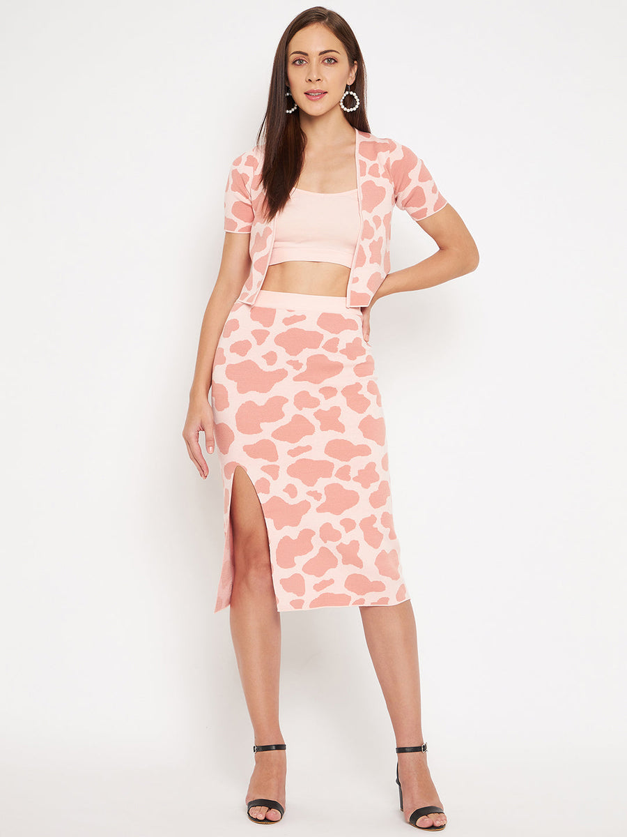 Camla Barcelona Peach Printed Co-ord Set