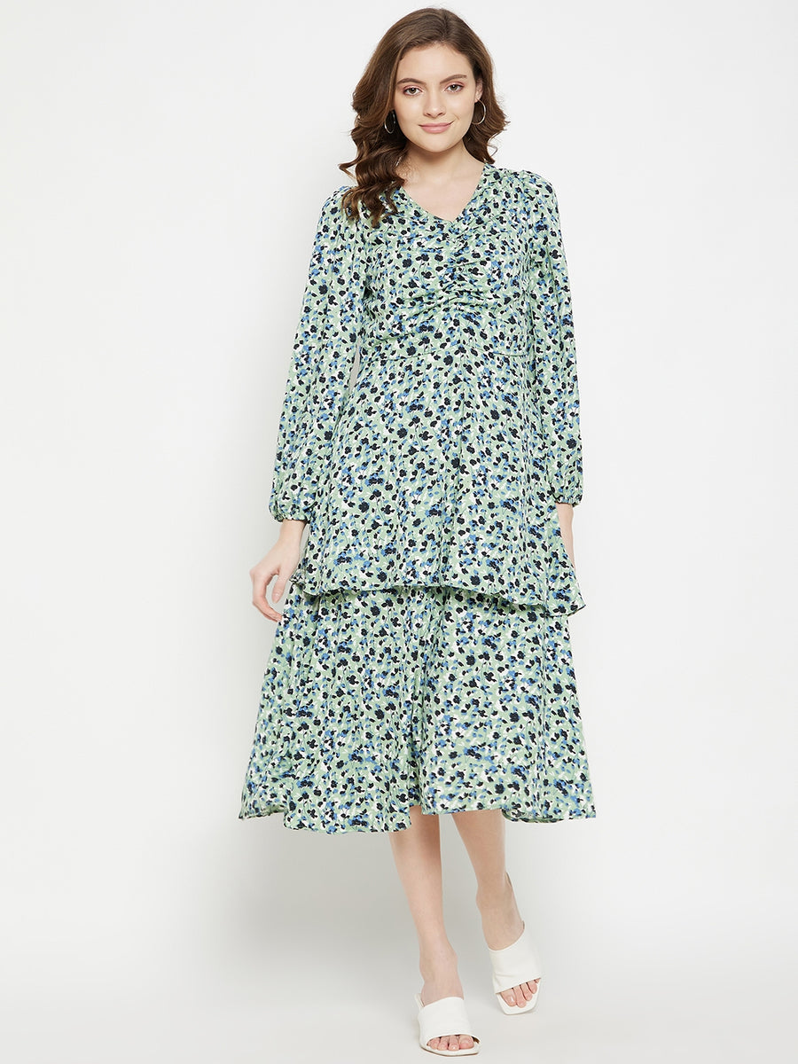 CAMLA Mint Green Printed Dress for Women