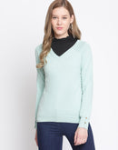 Madame  Mint V-Neck Sweater