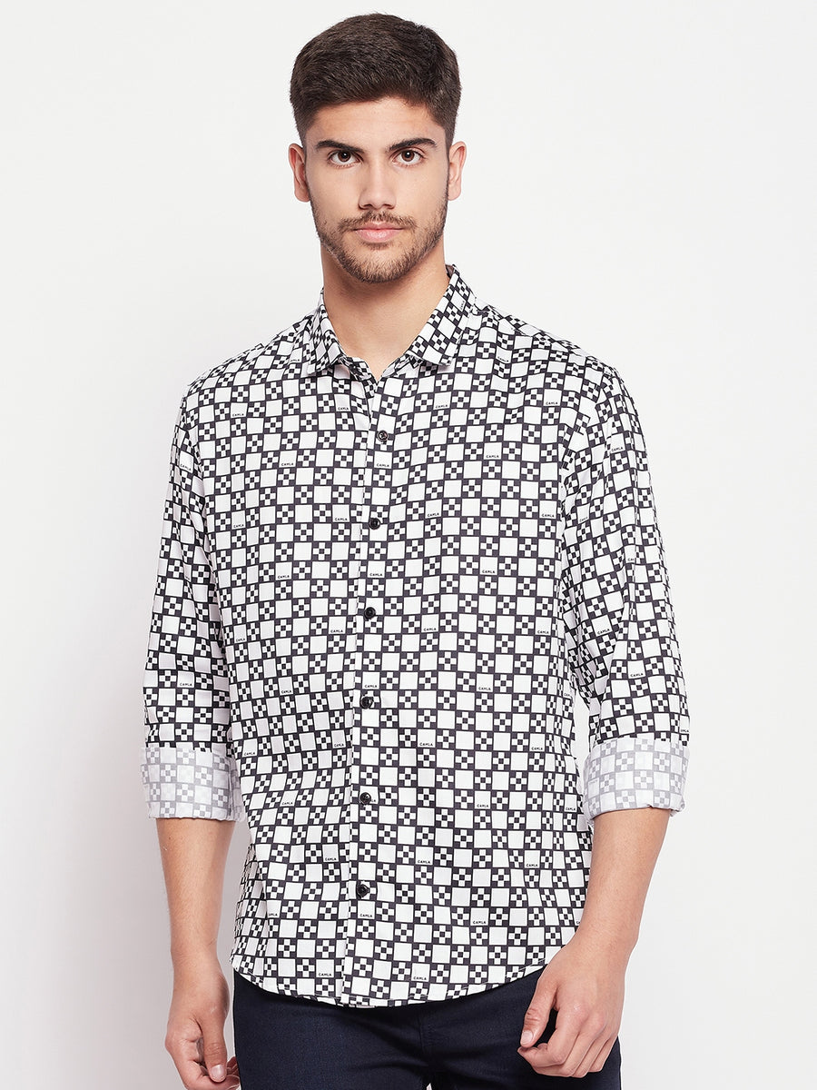 Camla Black/White Men Shirts