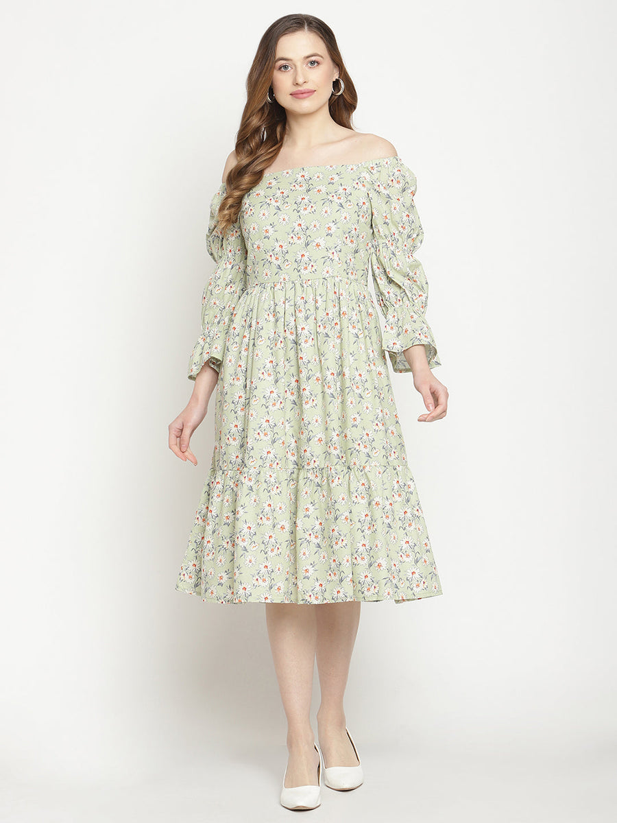Camla Green Dress For Women
