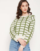 Camla Barcelona Chequered Beige Sweater