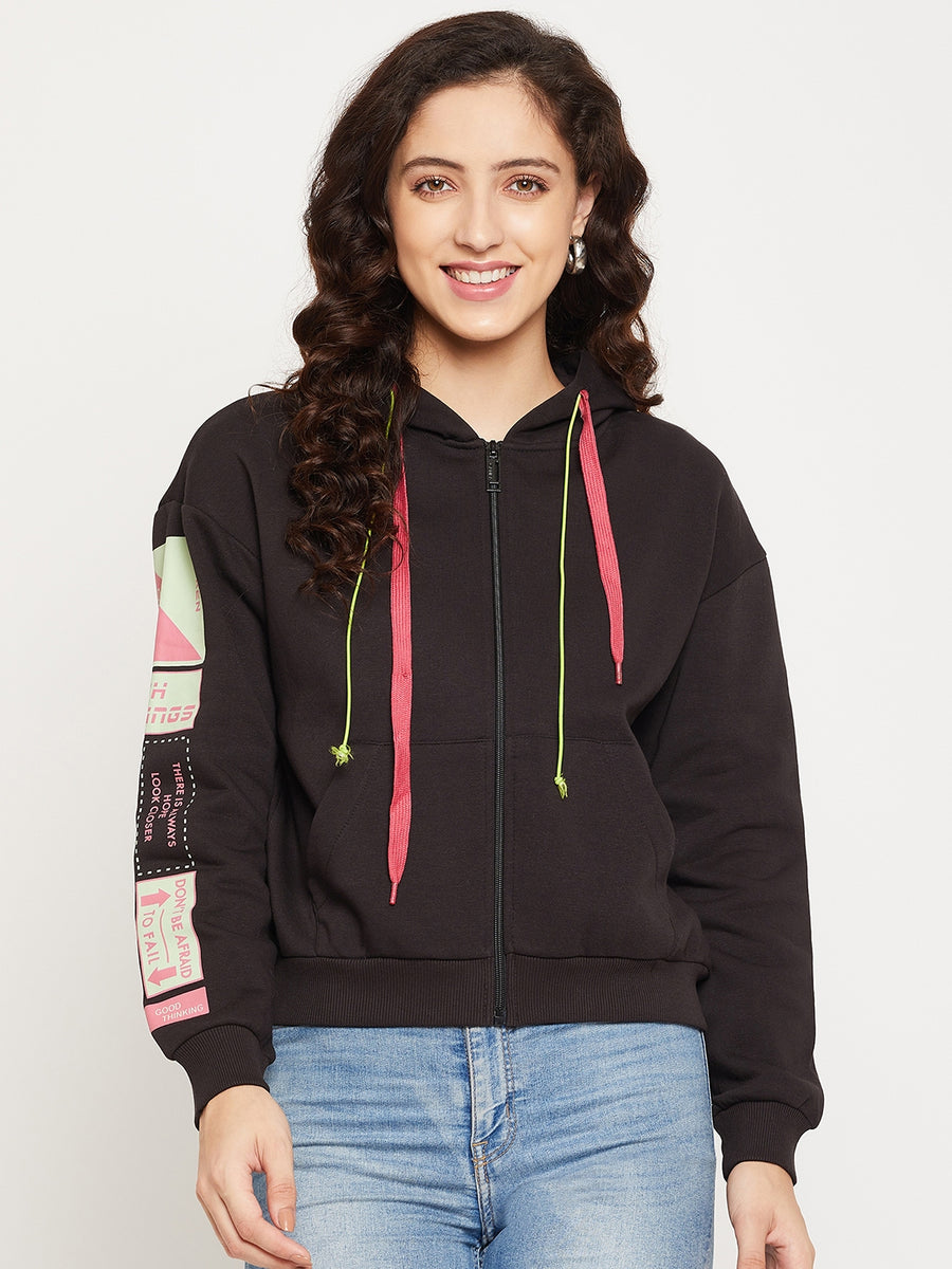 Camla Women Black Sweatshirt