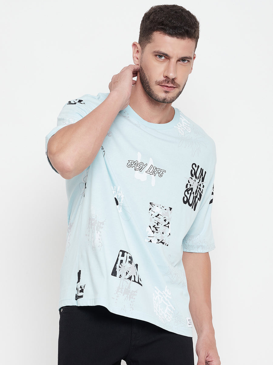 Camla Men Blue T- Shirt