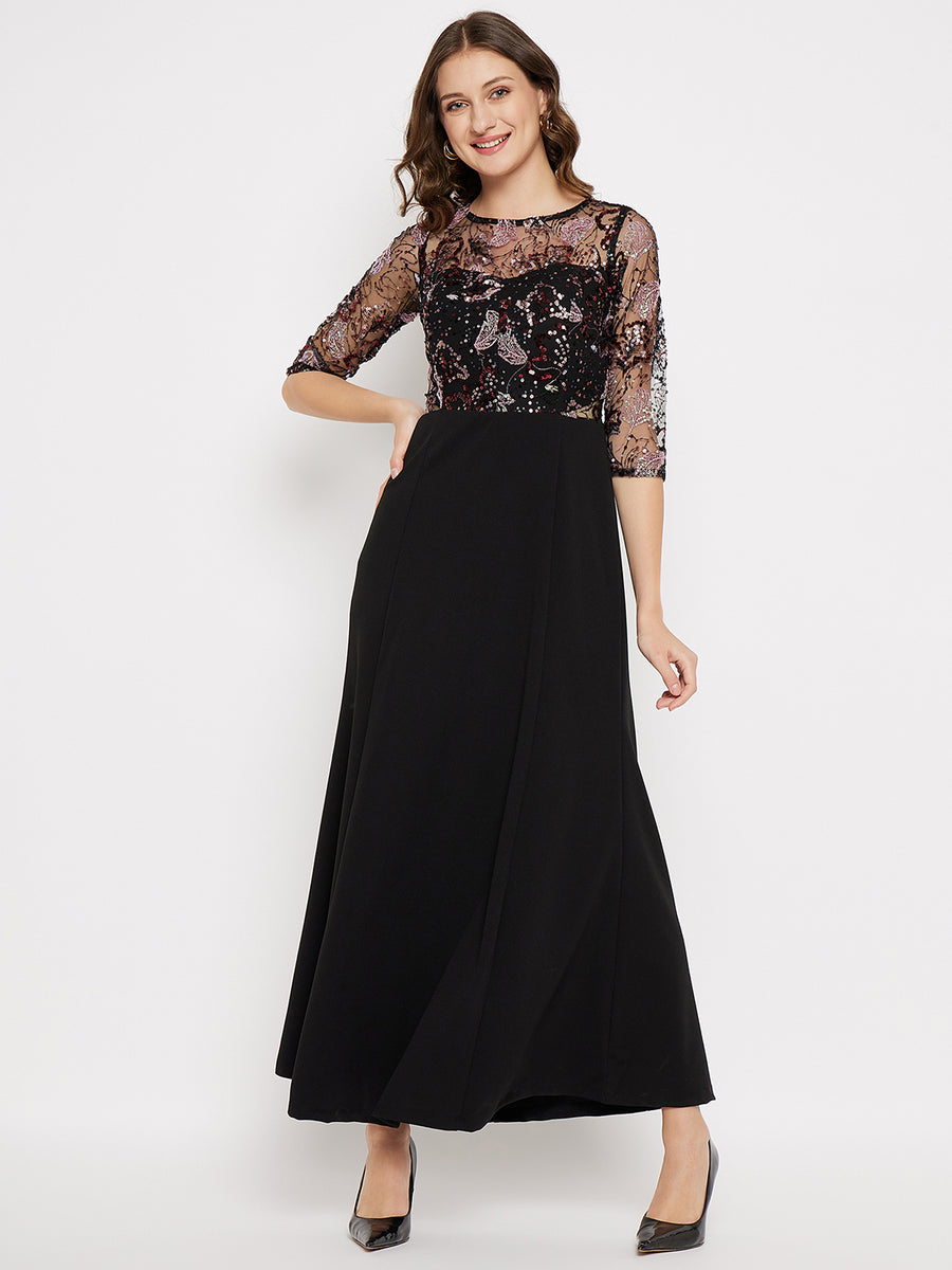 THE LIBAS COLLECTION AD 074 BLACK PARTY WEAR GOWN