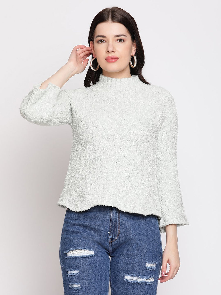 Madame  Mint Solid Sweater