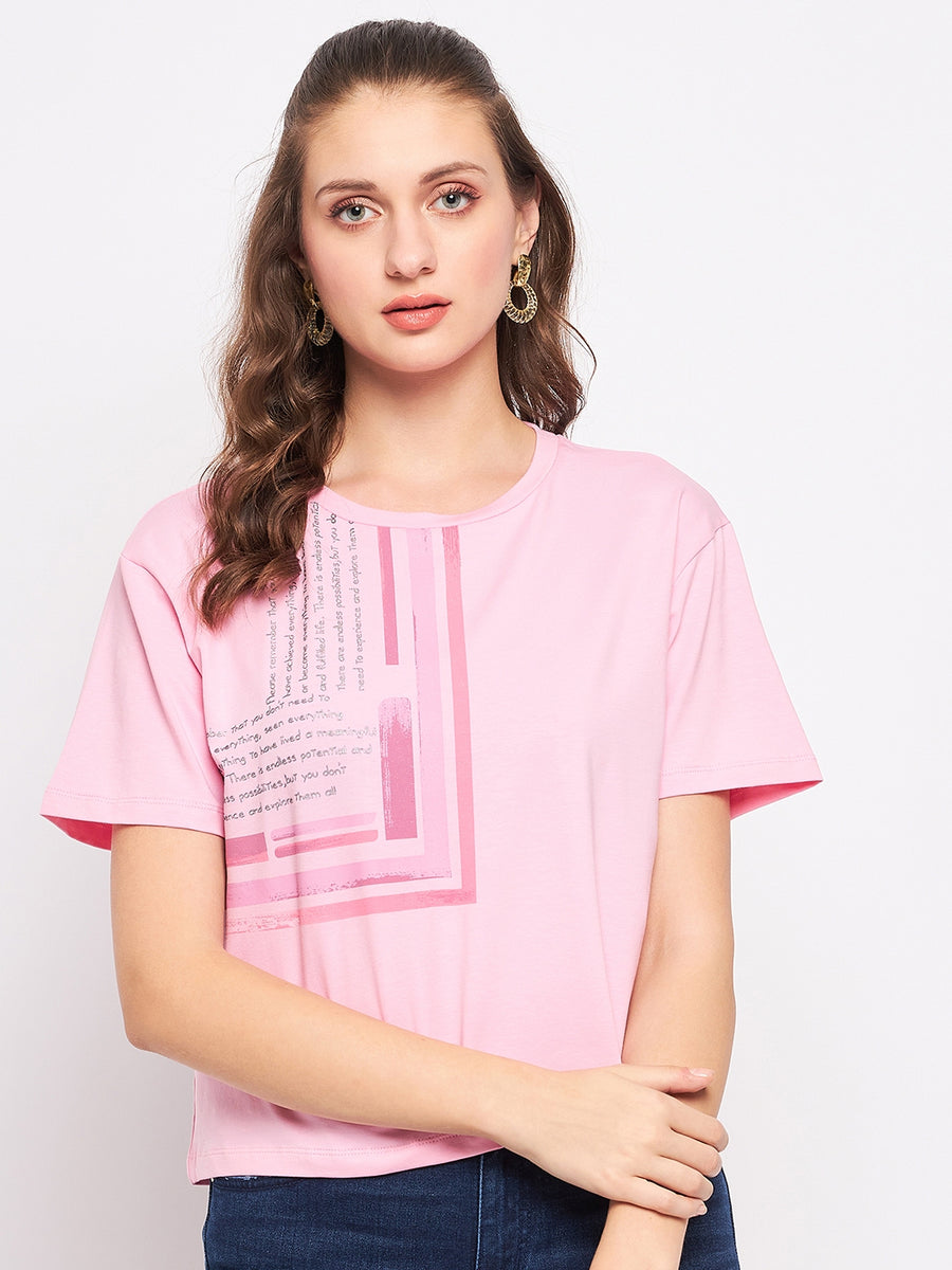 Madame Pink Typography Top