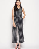 Madame  Black and White Jumpsuit