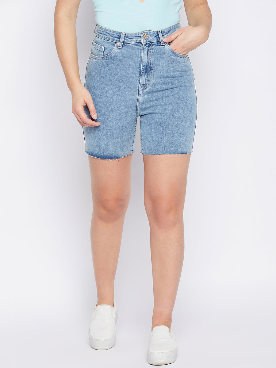 Madame Fitted Ice Blue Shorts