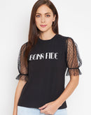 Camla Black T- Shirt For Women