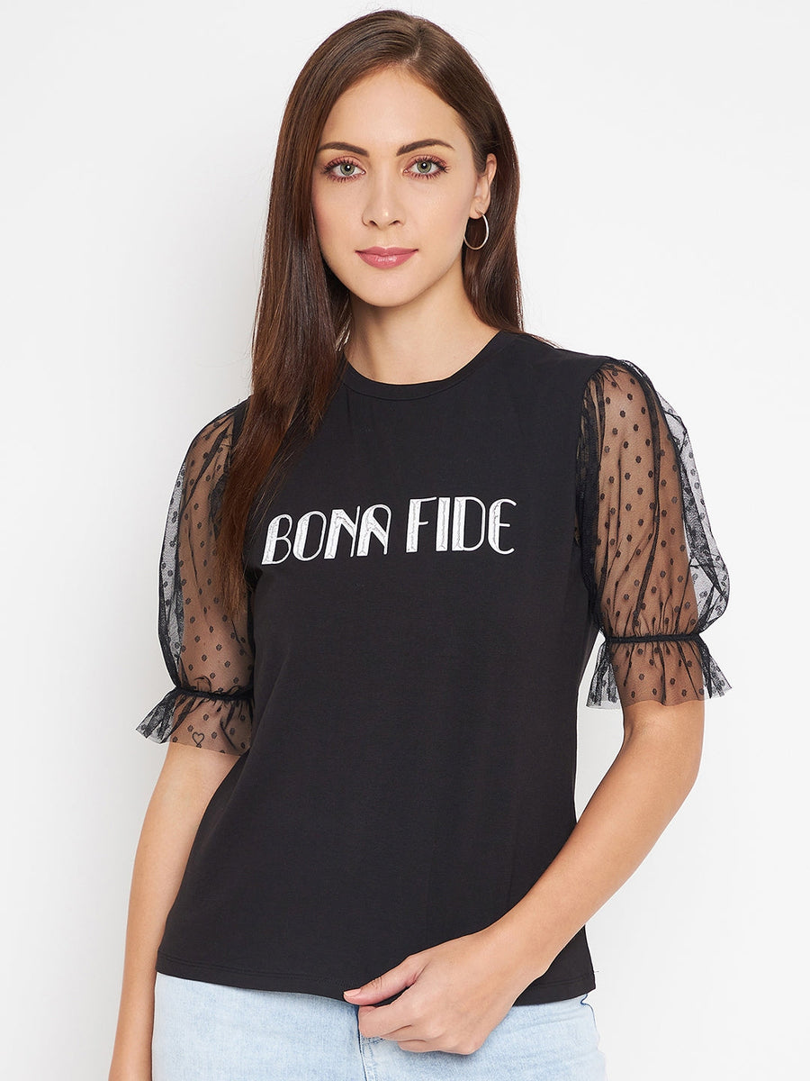 Camla Black T- Shirt For Women