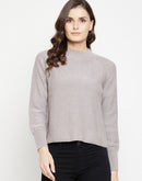 Camla Barcelona Mock Neck Grey Sweater
