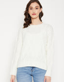 Camla Barcelona Cable Knit Off White Sweater