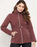 Madame Belted Waist Chocolate Brown Quilted Jacket