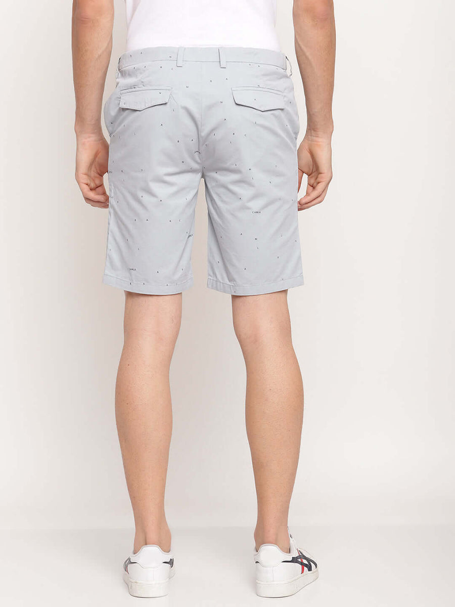 Camla Barcelona Men Letter Print Sky Blue Shorts