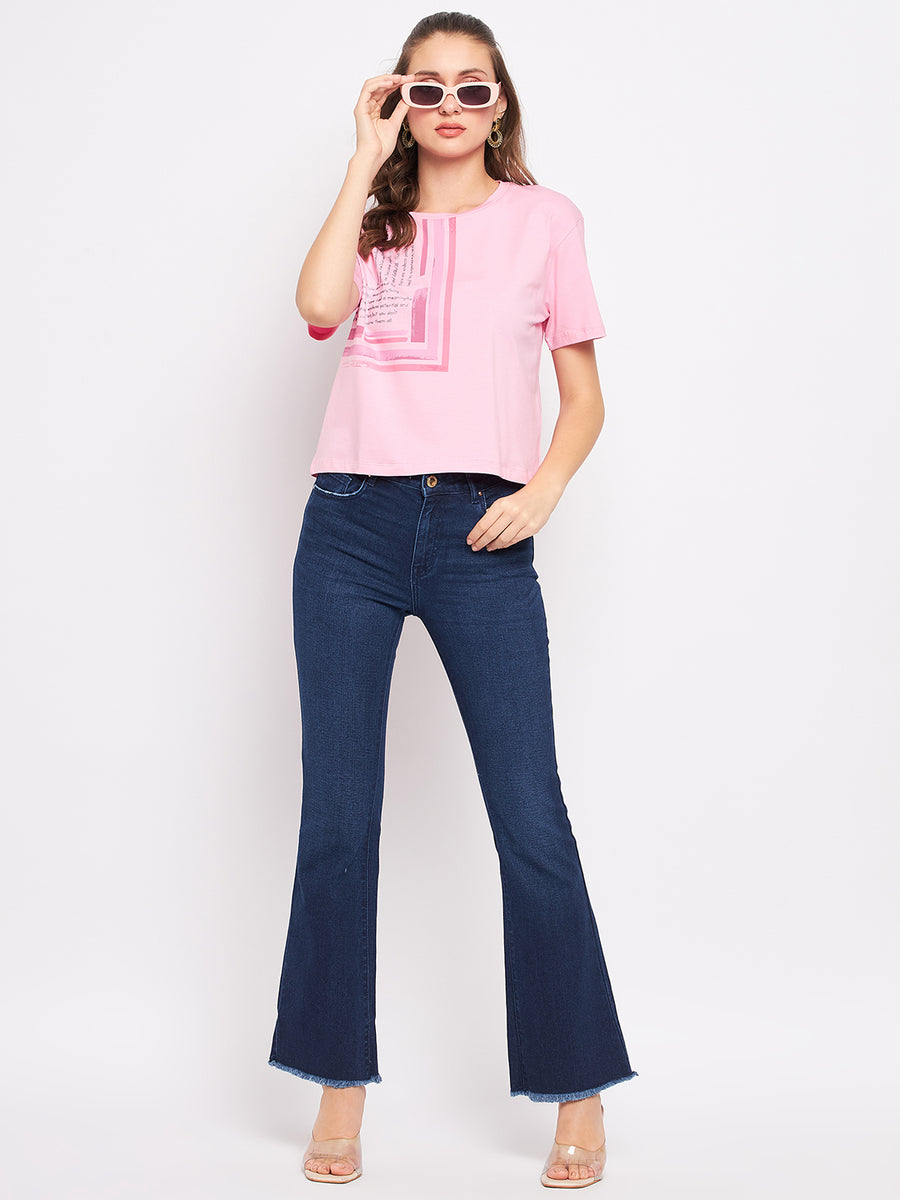 Madame Pink Typography Top