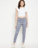 Camla Barcelona Chequered Grey Low Rise Jegging