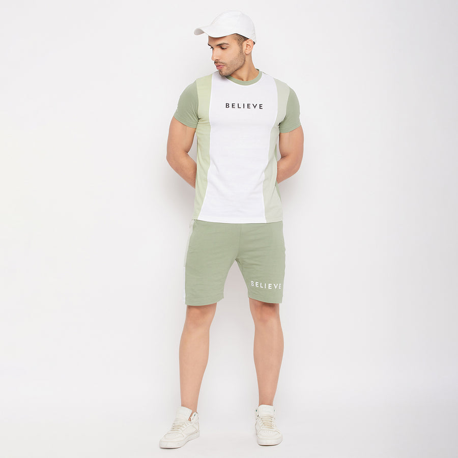 Camla Barcelona Green Cotton Printed  Co-ord set