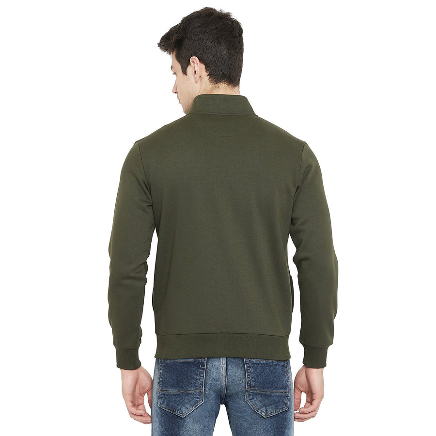 Camla Men Olive Color Sweatshirt