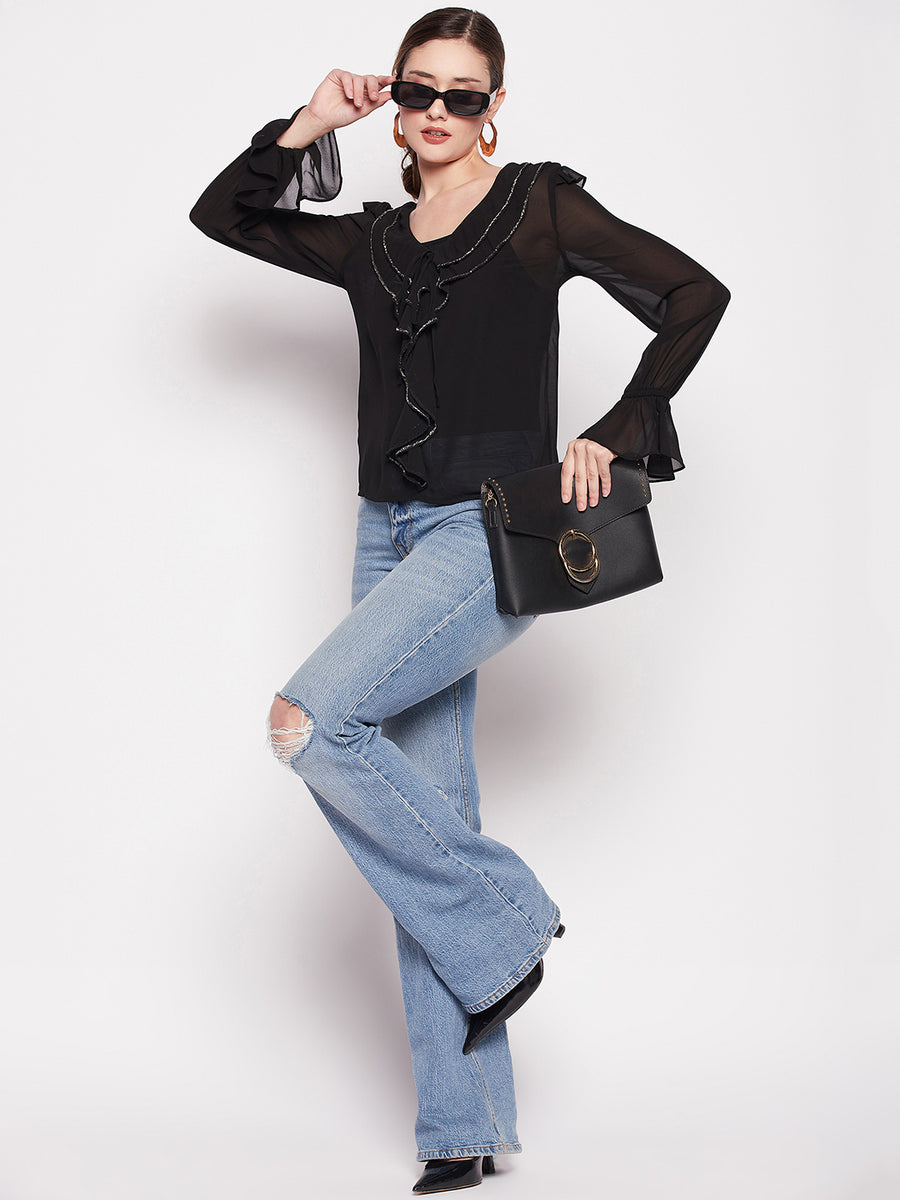 Camla Black Women Top