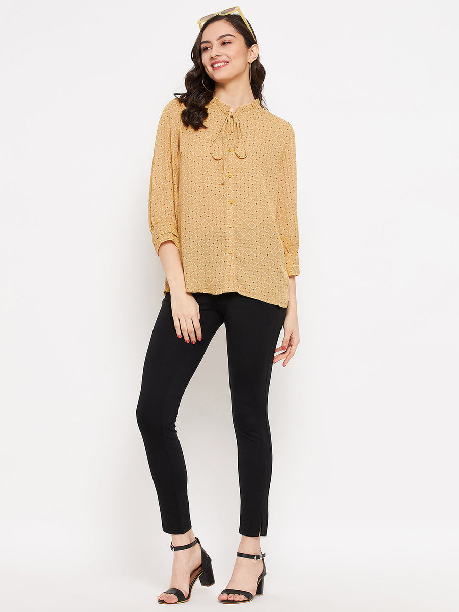 Madame High Neck Solid Top