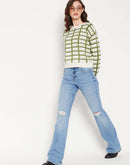 Camla Barcelona Chequered Beige Sweater