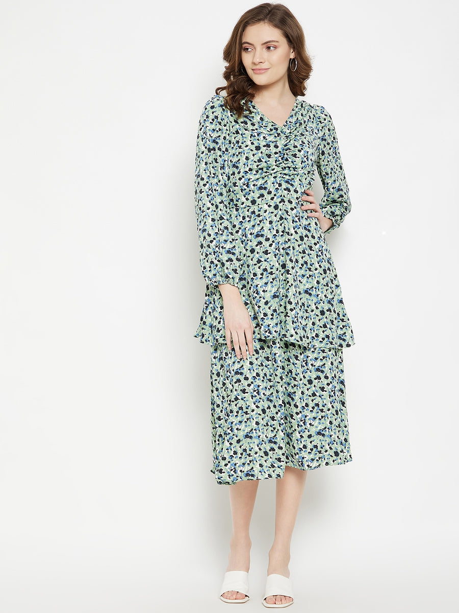 CAMLA Mint Green Printed Dress for Women
