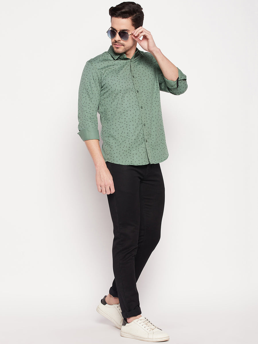 Camla Green Men Shirt