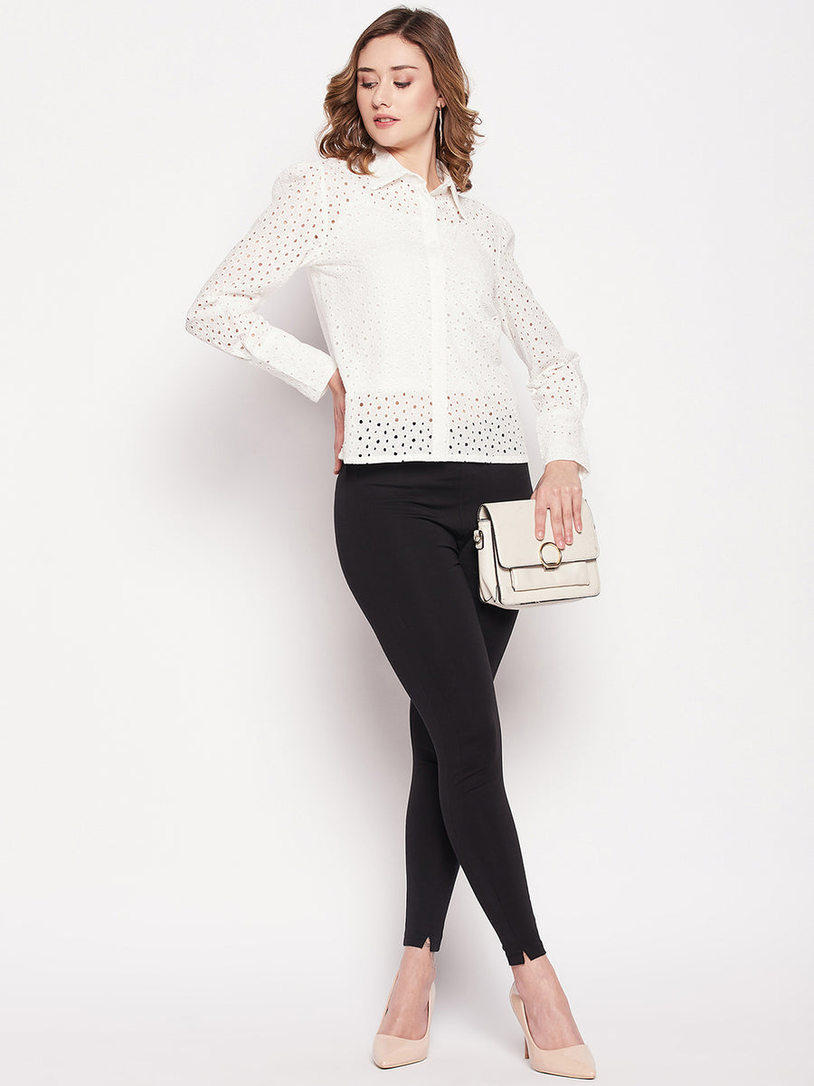 Camla White Women Shirt