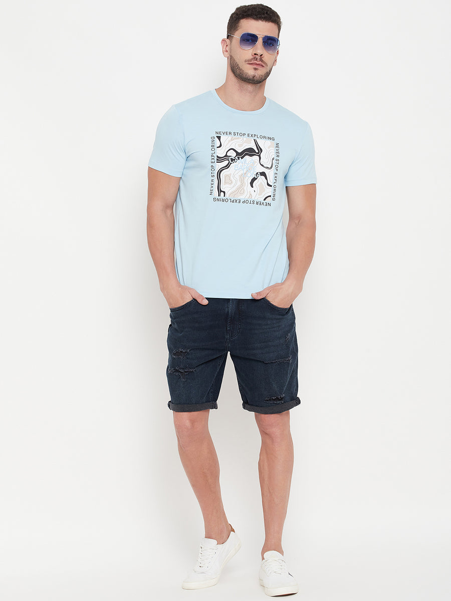 Camla Blue Men T- Shirt