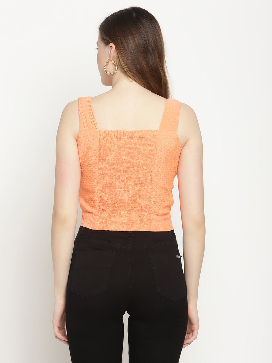 Camla Orange  Top For Women