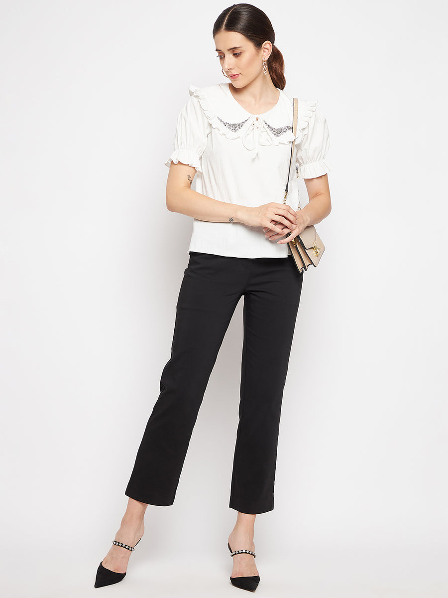 Camla White Women Top
