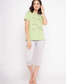 Msecret Lime Typography Nightsuit