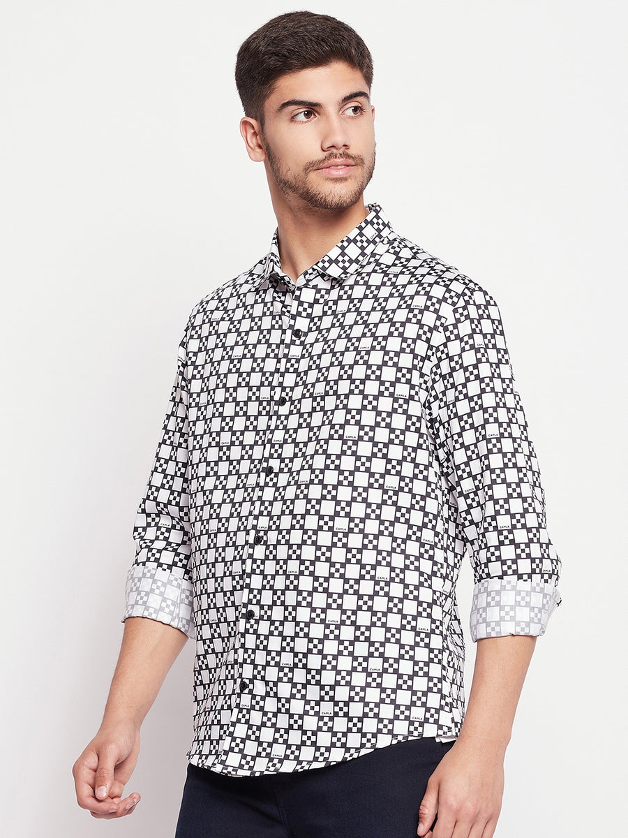 Camla Black/White Men Shirts