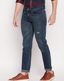 Camla Barcelona Dark Blue Regular Fit Jeans For Men