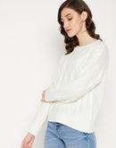 Camla Barcelona Cable Knit Off White Sweater