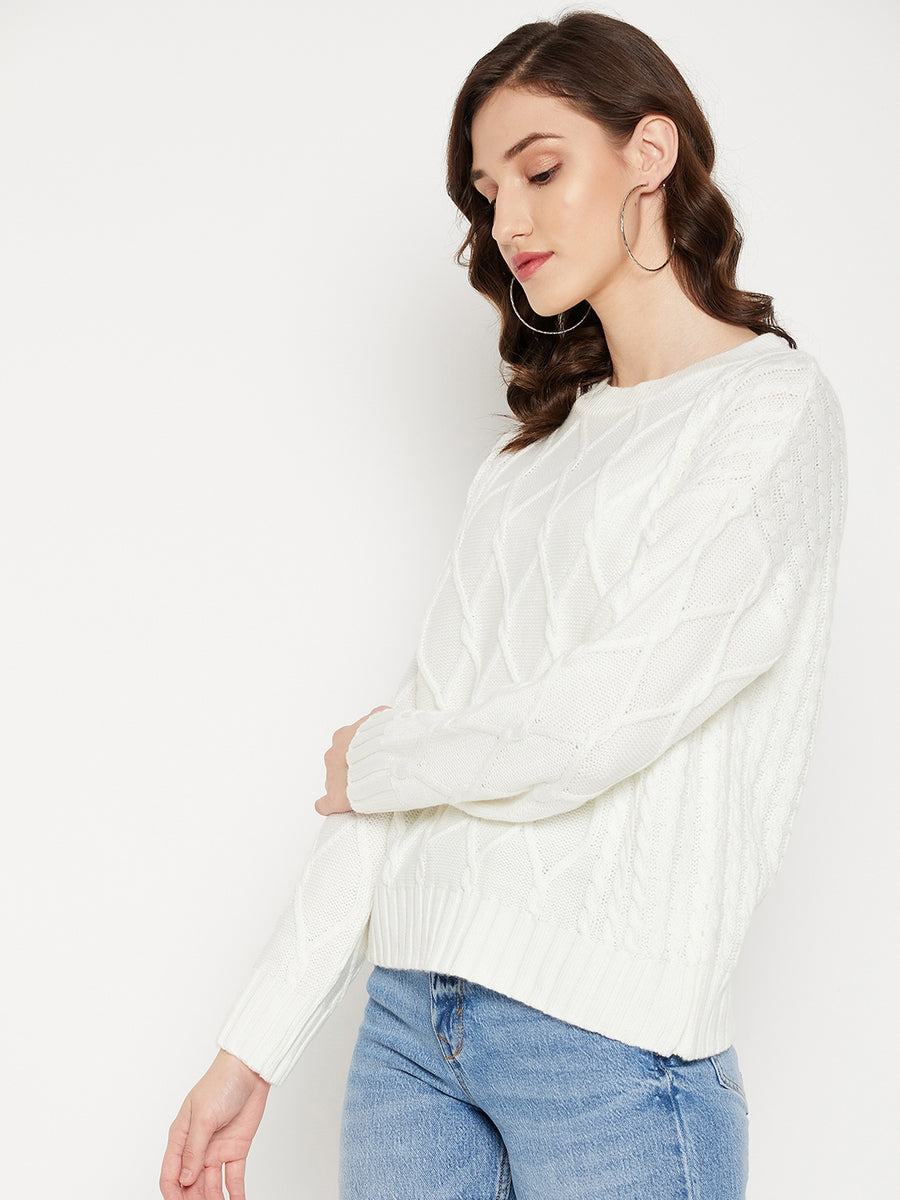 Camla Women White Sweater