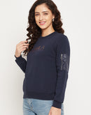Camla Women Navy Sweatshirt