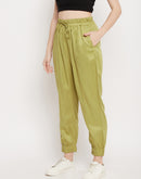 Madame Women Green Solid Jogger