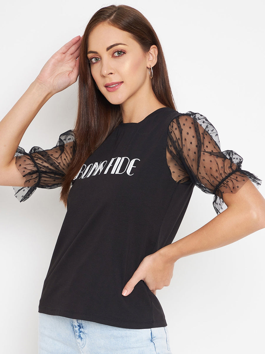 Camla Black T- Shirt For Women