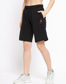 MSecret Mid-Rise Solid Black Shorts