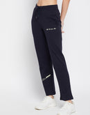 Msecret Low Rise Navy Blue Typography Track Pant