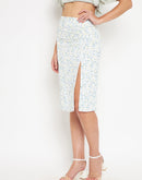 Camla Women White Floral Skirt